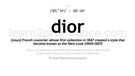 dior slang meaning|Dior meaning in english.